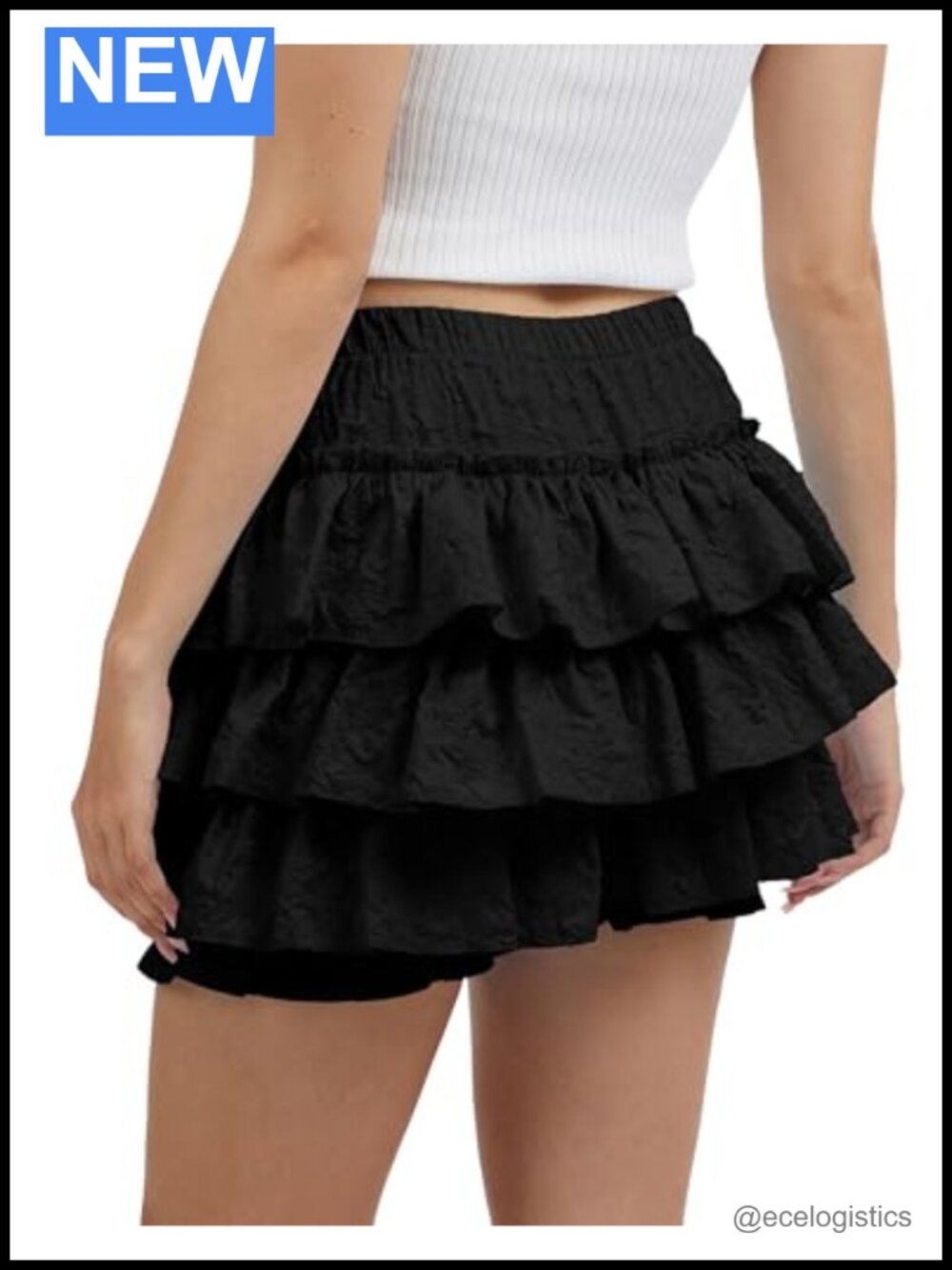 Bloomer Shorts Ruffled Layered Y2K Skort - Picture 3 of 4